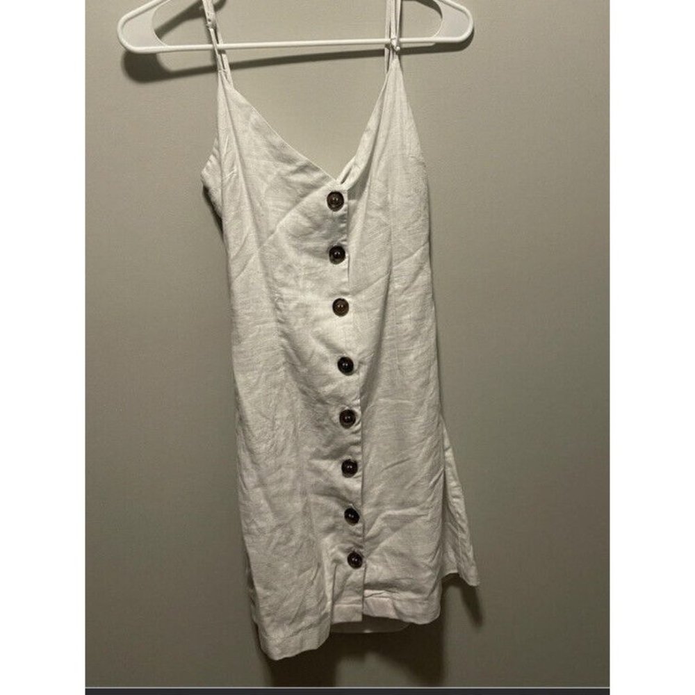 Womens Ladies Fashion Spaghetti Strap Open Back Bow Tie Short Midi Dress White